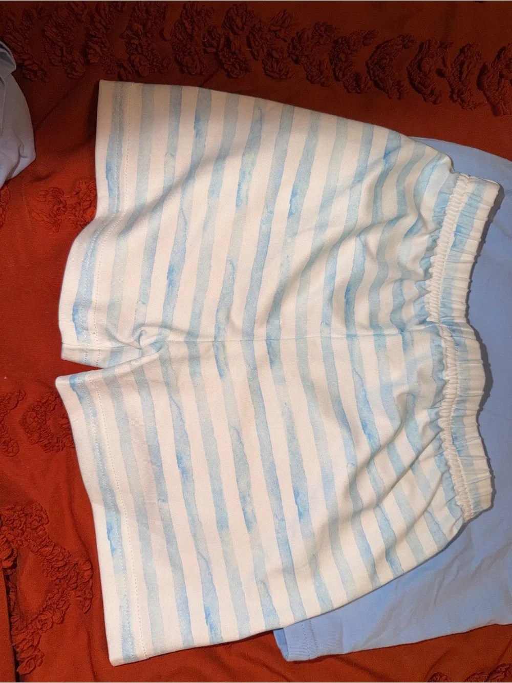 Light Blue Boys Set with Pinwheel Smocked